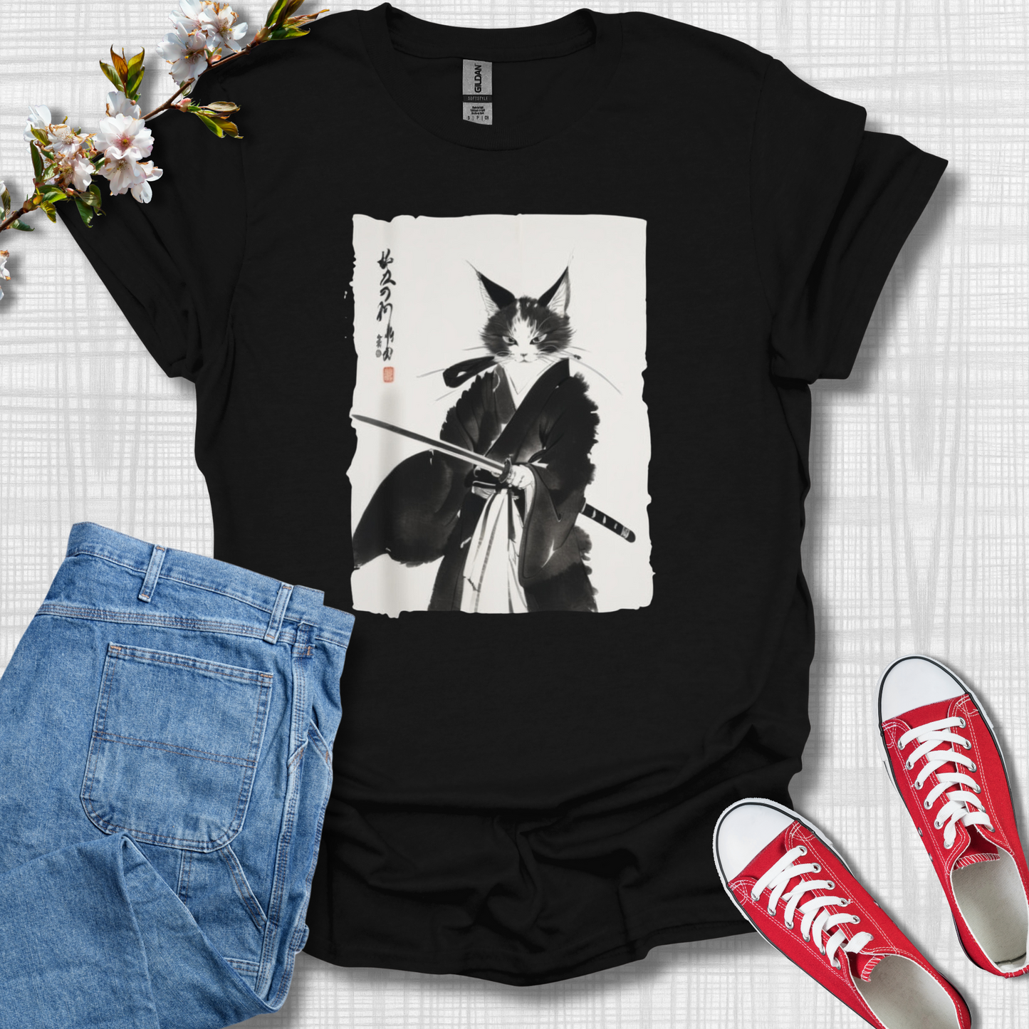 Cat Samurai T-Shirt