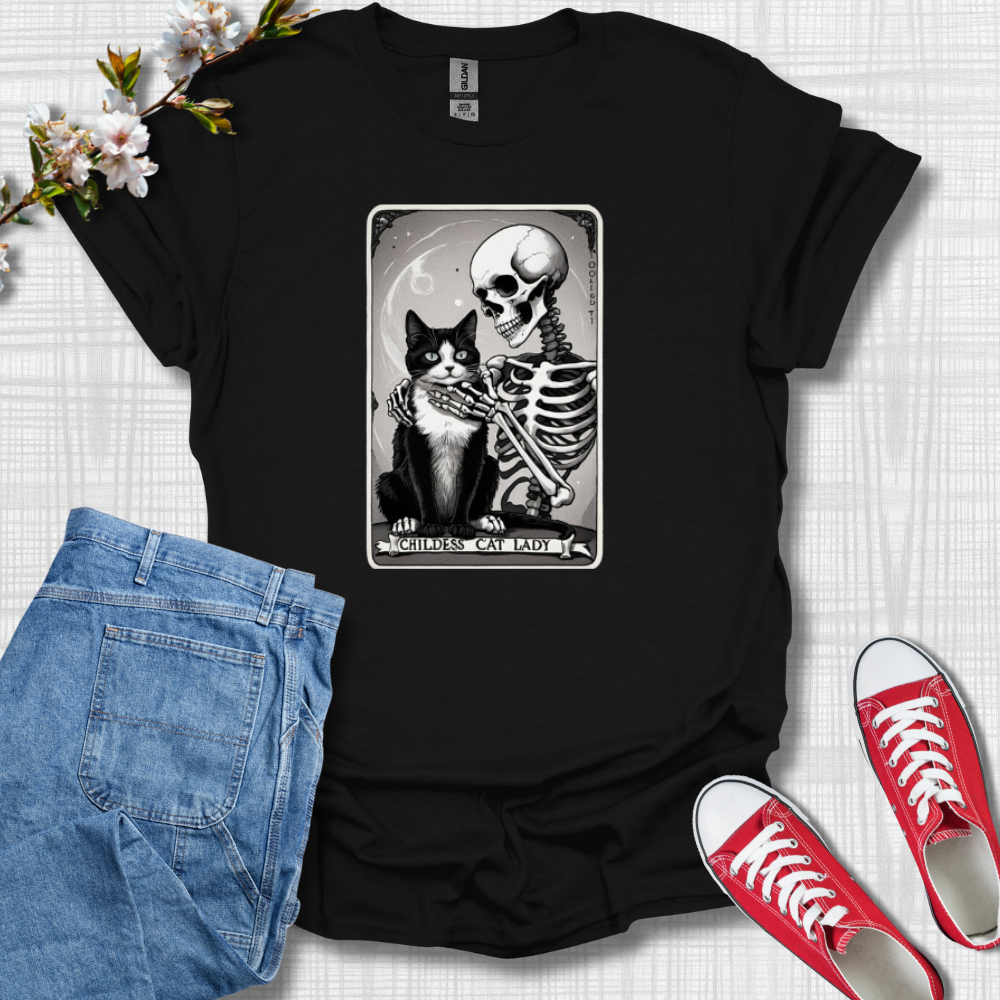 Childish Cat Tarot Card Graphic T-Shirt