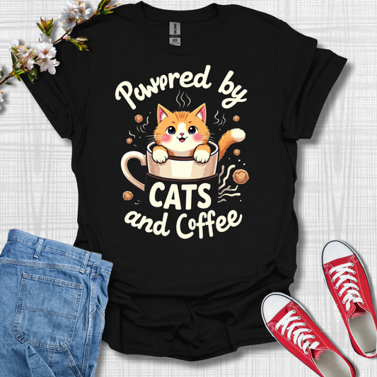 Powered by Cats and Coffee T-Shirt