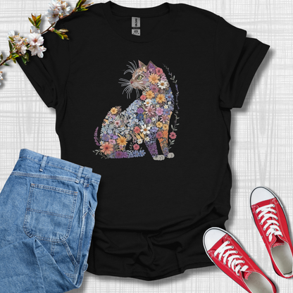 Flower Cat Graphic T-Shirt