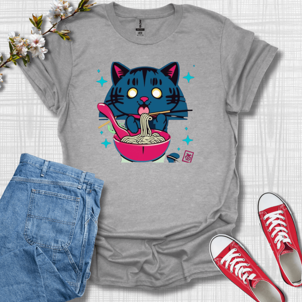 Ramen Cat Graphic T-Shirt