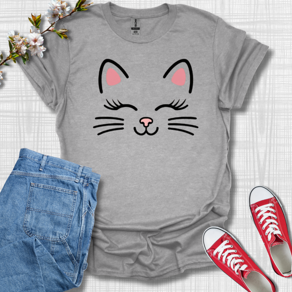 Cat Face Graphic T-Shirt