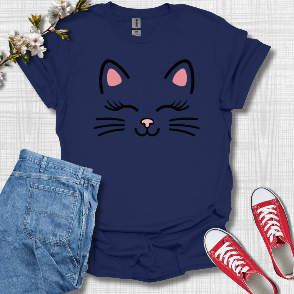 Cat Face Graphic T-Shirt