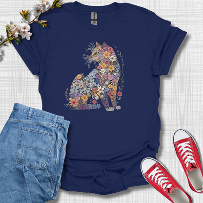 Flower Cat Graphic T-Shirt