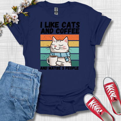 I Like Cats and Coffee Graphic T-Shirt