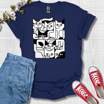 Geometric Cat T-Shirt