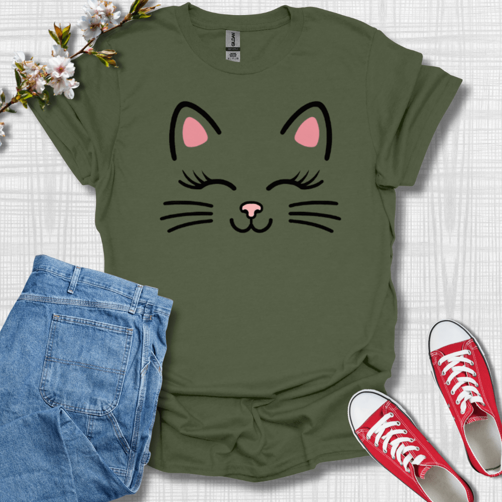 Cat Face Graphic T-Shirt