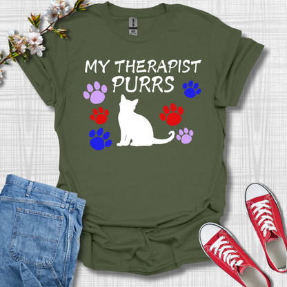 My Therapist Purrs Cat T-Shirt