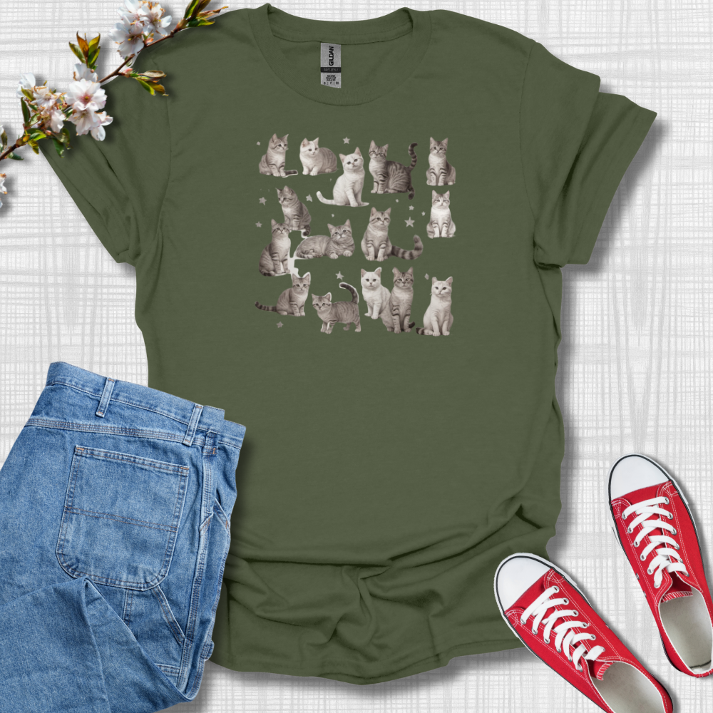 Cute Cats Graphic T-Shirt