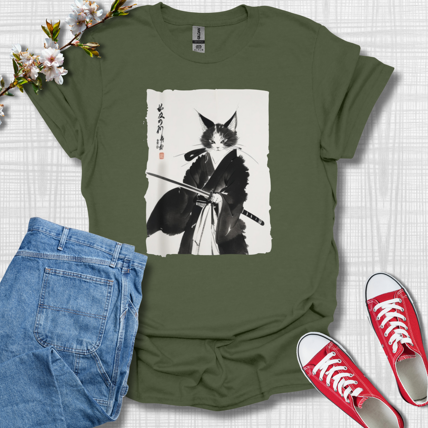 Cat Samurai T-Shirt