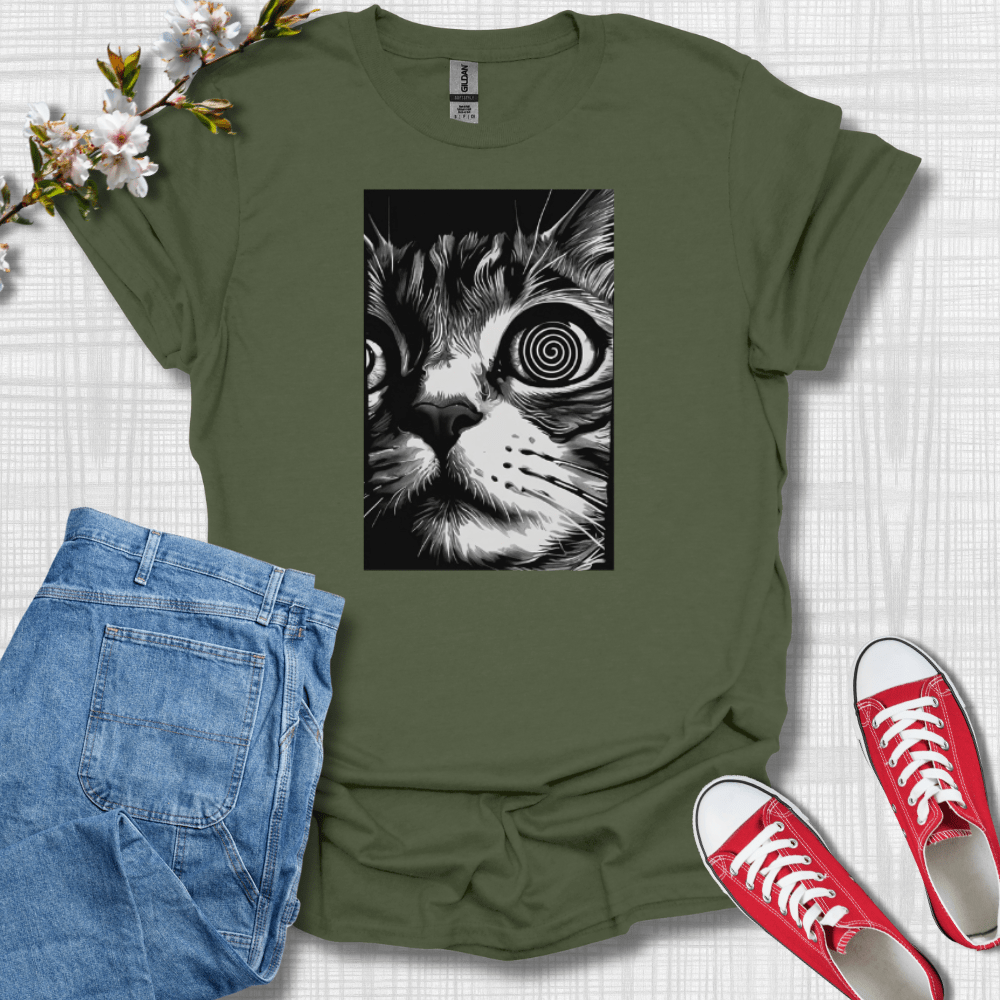 Psychedelic Cat Graphic T-Shirt