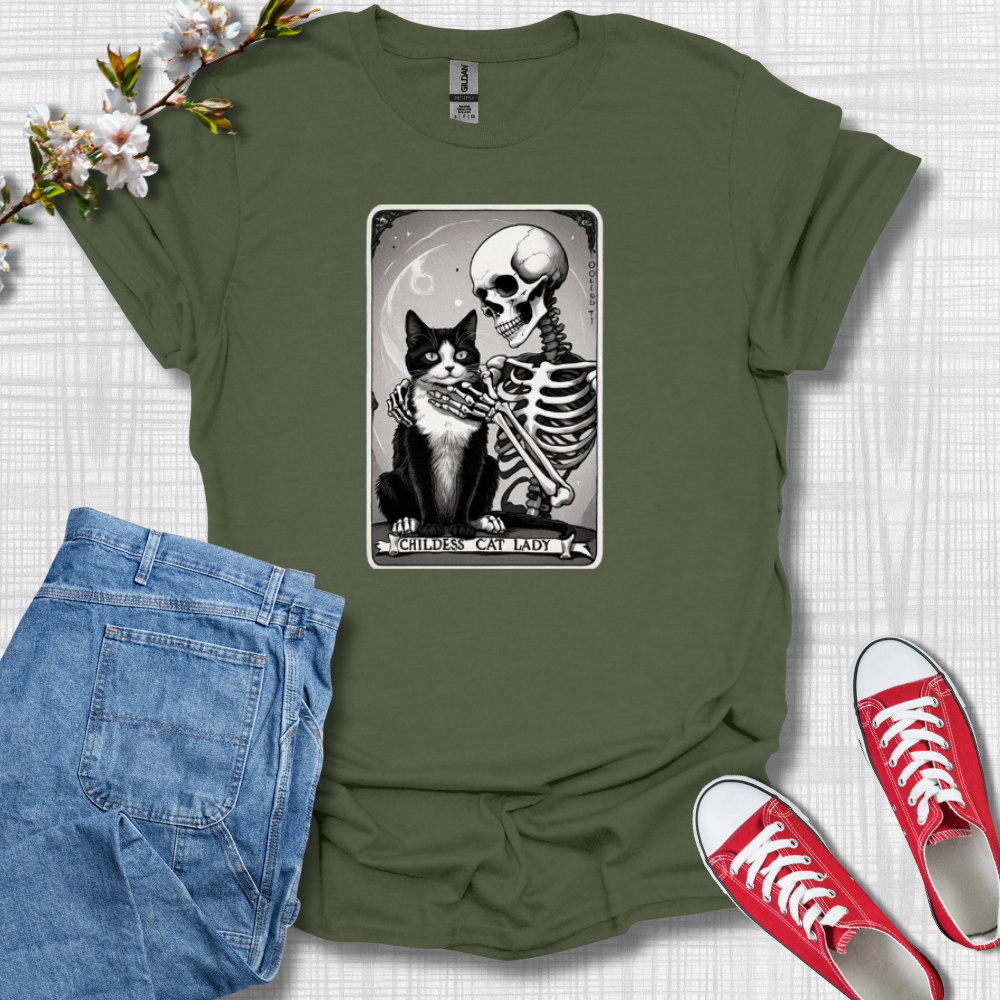 Childish Cat Tarot Card Graphic T-Shirt