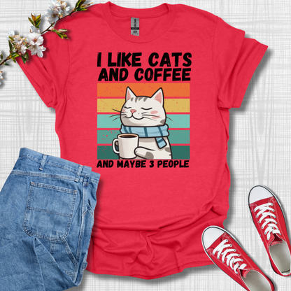 I Like Cats and Coffee Graphic T-Shirt