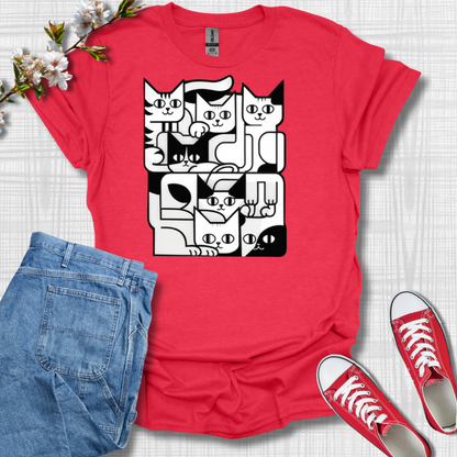 Geometric Cat T-Shirt