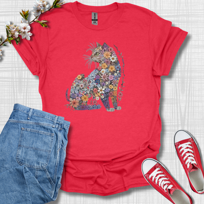 Flower Cat Graphic T-Shirt