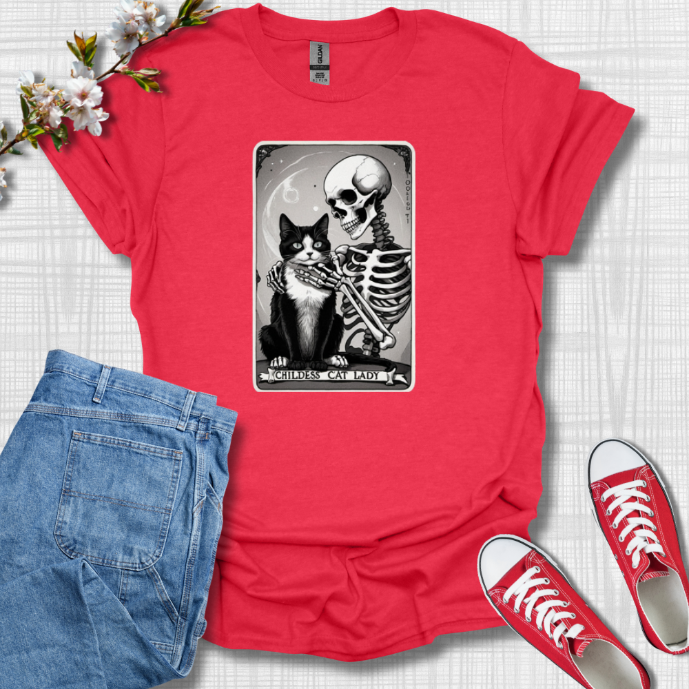 Childish Cat Tarot Card Graphic T-Shirt