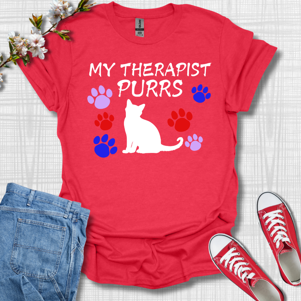 My Therapist Purrs Cat T-Shirt