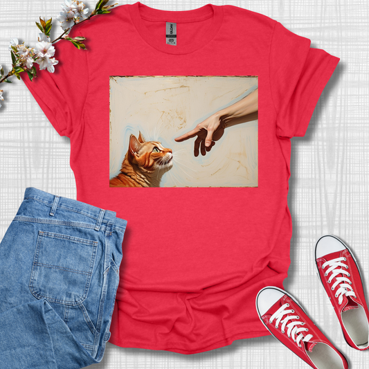 Cat with Hand T-Shirt