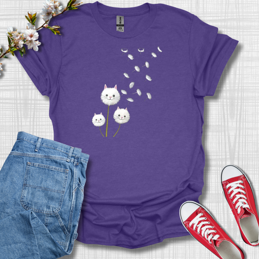 Cute Cotton Cat Graphic T-Shirt