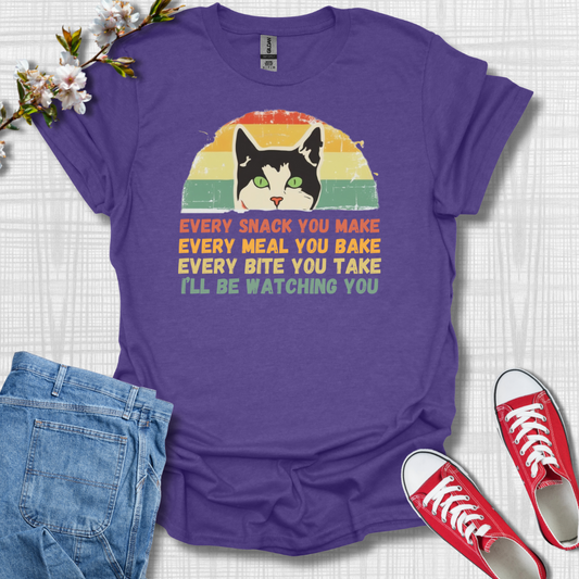 I'll be Watching You Cat T-Shirt