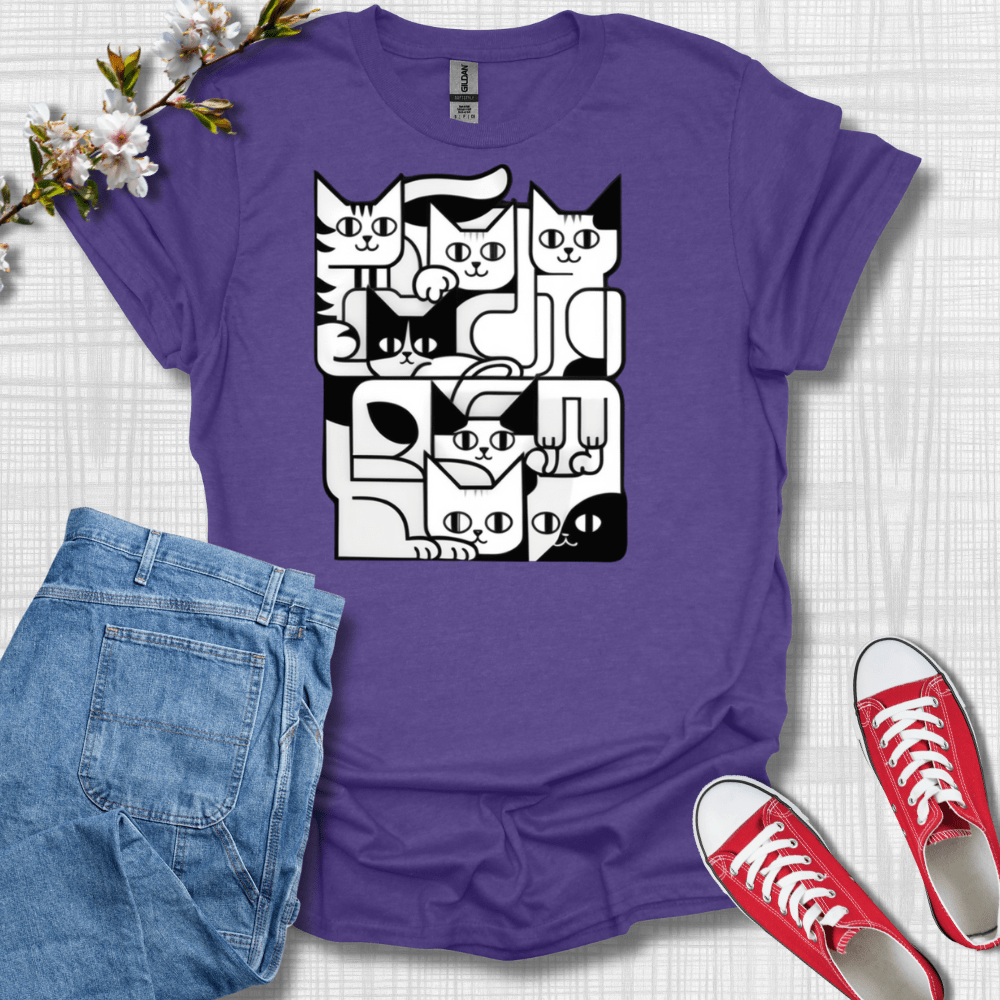 Geometric Cat T-Shirt