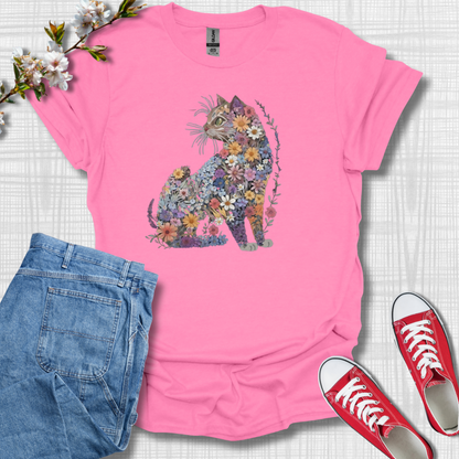 Flower Cat Graphic T-Shirt