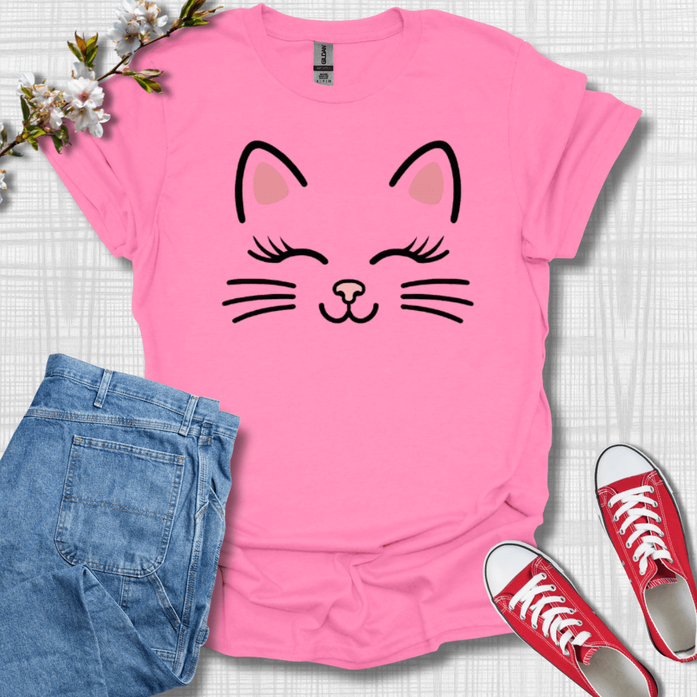 Cat Face Graphic T-Shirt