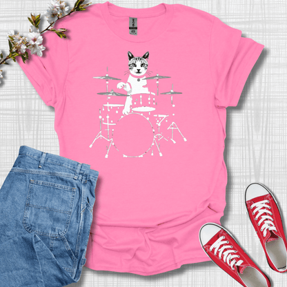 Cat Drums Graphic T-Shirt