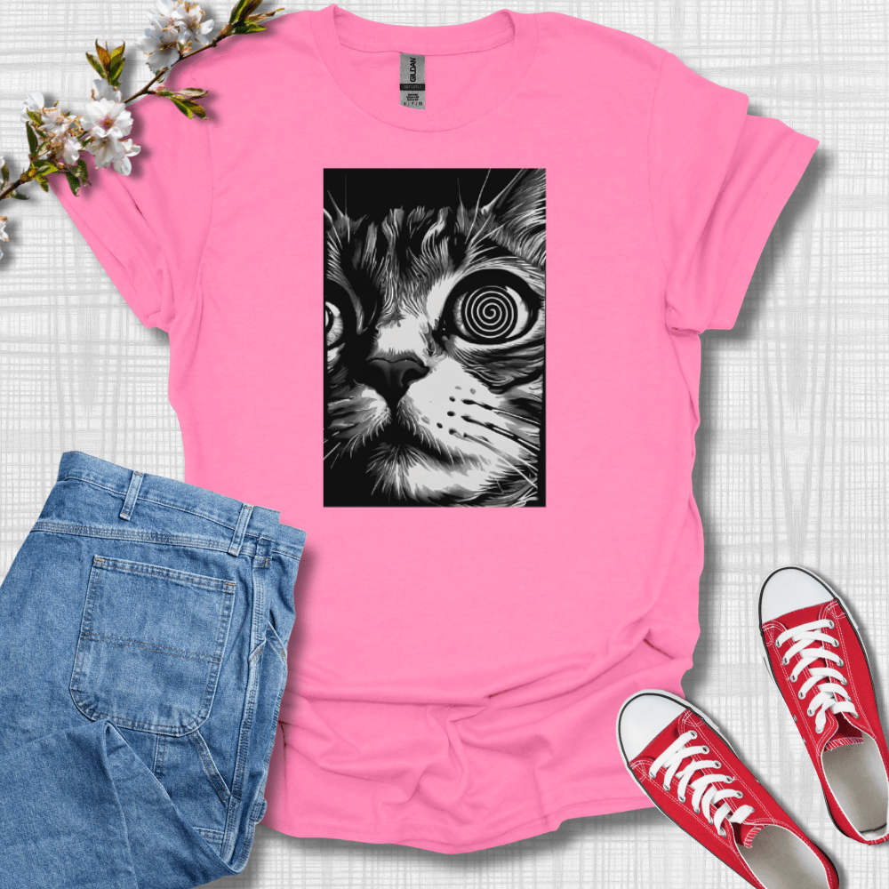 Psychedelic Cat Graphic T-Shirt