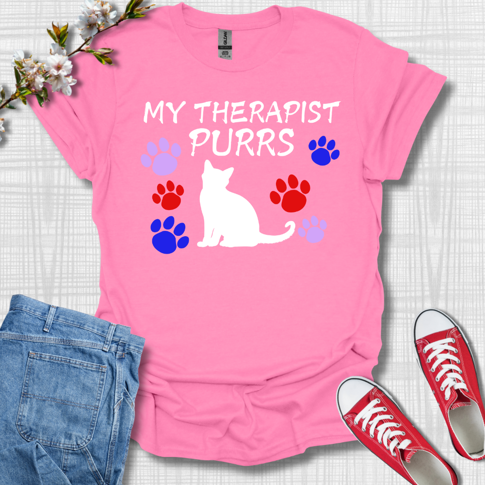 My Therapist Purrs Cat T-Shirt