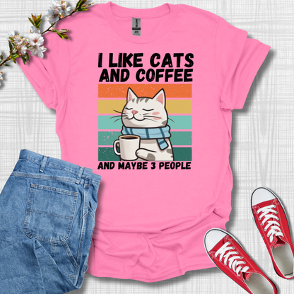 I Like Cats and Coffee Graphic T-Shirt