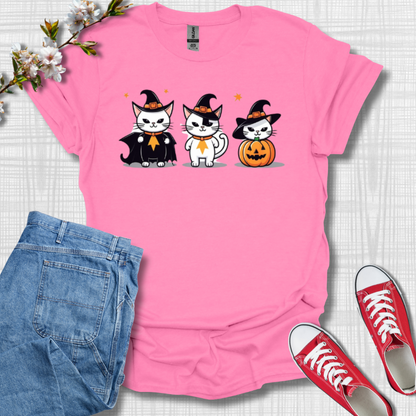 Cute Witch Cats Graphic T-Shirt