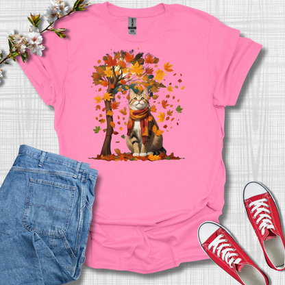 Fall Leaves Cat T-Shirt