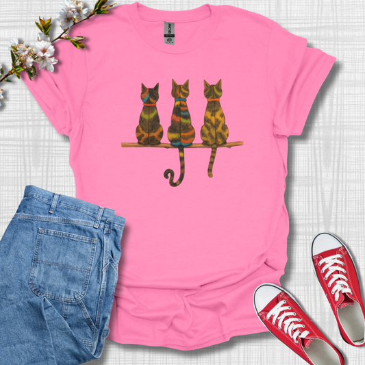 Cats on Branch Graphic T-Shirt