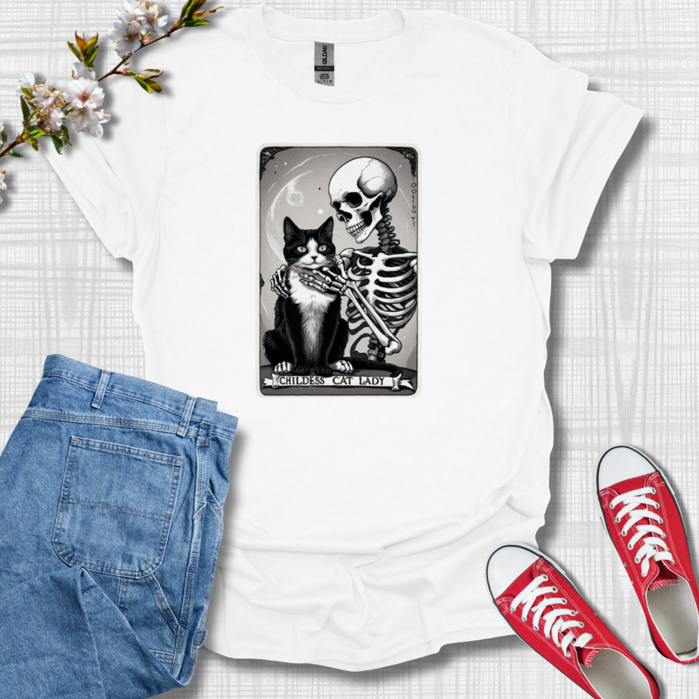 Childish Cat Tarot Card Graphic T-Shirt