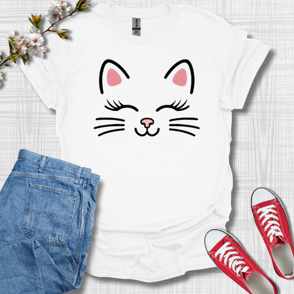 Cat Face Graphic T-Shirt