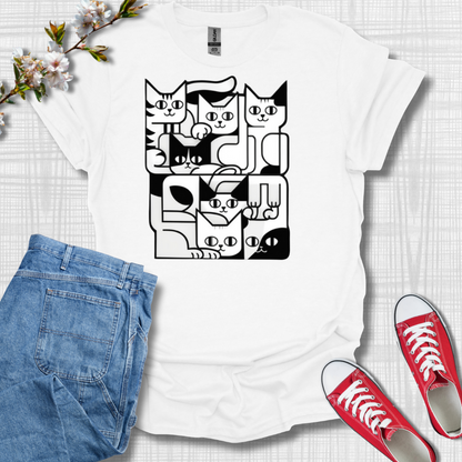 Geometric Cat T-Shirt