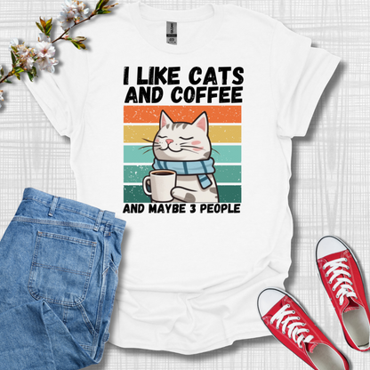 I Like Cats and Coffee Graphic T-Shirt